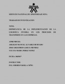 IMPORTANCIA DE LA IMPLEMENTACION DE LA LOGISTICA INVERSA EN LOS PROCESOS DE TRANSPORTE EN LAS EMPRESAS