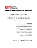 INTERVENCION EN AMBITOS ESCOLARES