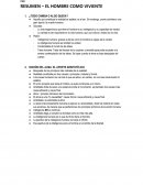 RESUMEN – EL HOMBRE COMO VIVIENTE