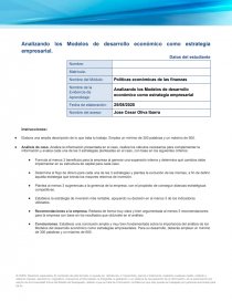 Analizando los Modelos de desarrollo económico como estrategia empresarial. Página 1