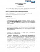 Acta entrega de informes municipio