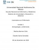 Antropología y enfermería . Antropología del Cuidado