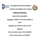 Desarrollo Sustentable. Proyecto: “Reducir el uso de energía en casa.”