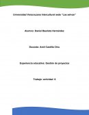 Experiencia educativa: Gestión de proyectos
