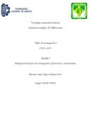 Identificación de tipos de investigación y de técnicas e instrumentos
