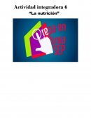 Actividad entegrdora . Nutrición