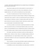 VALORES Y PRINCIPIOS INSPIRADORES DEL PLAN MARCO PARA EL DESARROLLO DE UNA ESCUELA INCLUSIVA