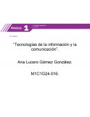 Actividad Integradora 1. Tecnologías de la información y la comunicación