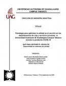 Estrategia para mejorar el servicio en universidades en época de COVID