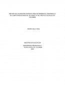 MÉTODO DE VALORACIÓN DOCENTE PARA DETERMINAR EL DESARROLLO DE COMPETENCIAS BASICAS, EN GRADO 9º DEL ÁREA DE SOCIALES EN COLOMBIA