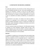 La investigación para mejorar la enseñanza