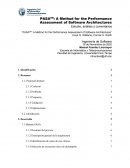 PASASM: A Method for the Performance Assessment of Software Architectures