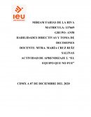 Actividad de aprendizaje “El equipo que no fue”