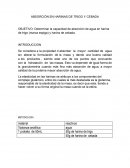 Absorción en harinas de trigo y cebada