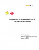 REGLAMENTO DE ALMACENAMIENTO DE SUSTANCIAS PELIGROSAS