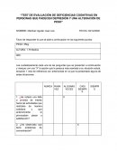 Test de evaluación de deficiencias cognitivas en personas que padecen depresión y una alteración de peso