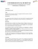 Resumen sobre la Cuarta clase referente a la asignatura de derecho mercantil y societario impartida por la Abg. Gabriela Carrasco