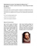 Metodología de la lectura Don Quijote de la mancha Cap 1, 3 y 8