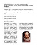 Metodología de la lectura Don Quijote de la mancha Cap 1, 3 y 8