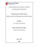 Elaboración de un perfil de puesto