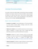 Actividad: Plan de Social Media