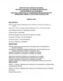PRÁCTICA: EFECTO DE LA CONCENTRACIÓN DE SUSTRATO E INHIBIDORES SOBRE LA VELOCIDAD DE REACCIÓN