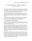 La economía en México ¿Mejora o empeora?