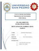 PLANEAMIENTO ESTRATÈGICO DEL RESTAURANTE PARRILLADAS PAPO’S