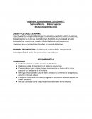 Agenda semanal del estudiante