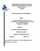 REFLEXIÓN SOBRE LA PRÁCTICA DE LA ENSEÑANZA Y DEL APRENDIZAJE DE LA HISTORIA EN LA ESCUELA PRIMARIA