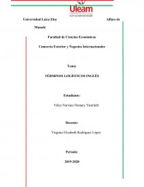 TÉRMINOS LOGÍSTICOS INGLÉS. Página 1
