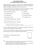 DECLARACIÓN JURADA FACTORES DE RIESGO PARA COVID-19