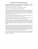 Elaboración de plan de presupuesto