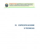 Especificaciones tecnicas de proyecto