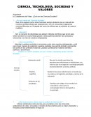 CIENCIA, TECNOLOGÍA, SOCIEDAD Y VALORES
