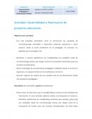 Actividad: Sostenibilidad y financiación de proyectos educativos