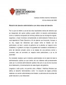 Relación del derecho administrativo con otras ramas del derecho
