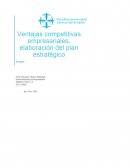 Ventaja competitiva y planificación estretegica