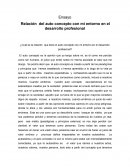 Relación del auto concepto con mi entorno en el desarrollo profesional