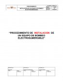Procedimientos de instalación de equipos electrosumergibles