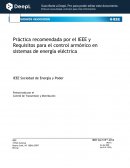 Prácticas y requisitos recomendados por la IEEE para el control armónico en sistemas de energía eléctrica