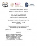 CUESTIONARIO “ELEMENTOS DE SOCIOLOGÍA DEL EMPRESARIADO”