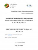 Recolección, estructuración y publicación de información turística del Cantón Loja basado en la filosofía Open Data