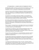 Actividad física y alimentación en tiempos de COVID 19