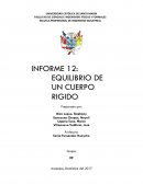 EQUILIBRIO DE UN CUERPO RIGIDO