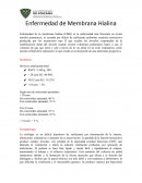 Enfermedad de Membrana Hialina