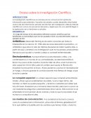 Ensayo sobre la Investigación Científica