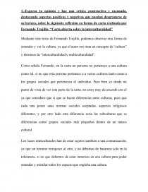Multiculturalidad. Página 1