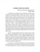 ILUSIONES; CREER PARA CRECER