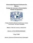 RESEÑA CRÍTICA “ESCRITO EN EL CUERPO DE LA NOCHE”